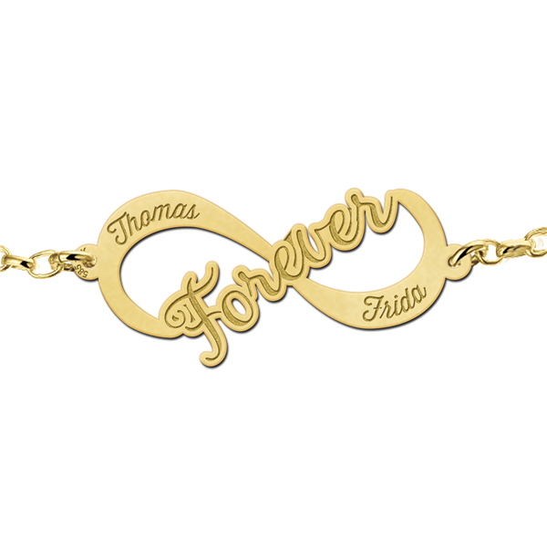 Goldenes Infinity Armband "Forever"
