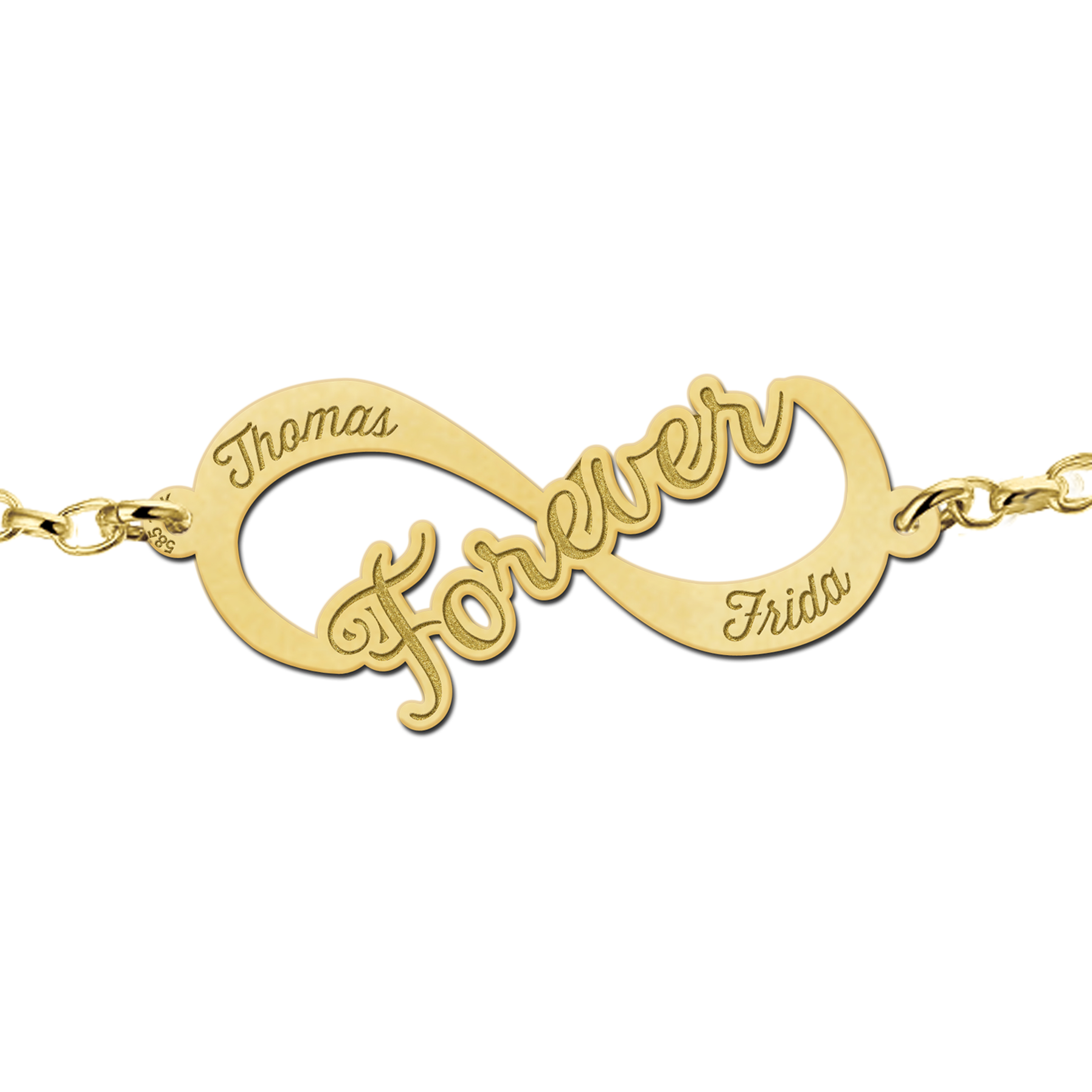 Goldenes Infinity Armband "Forever"