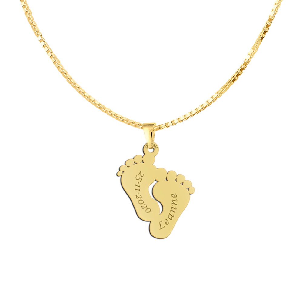 Goldener Baby Schmuck - Füße