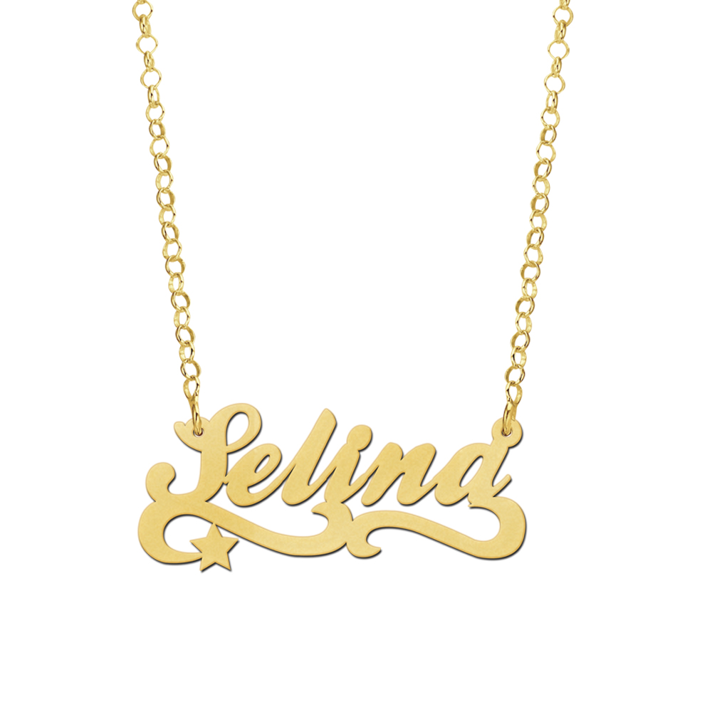 Vergoldete namens kette Selina