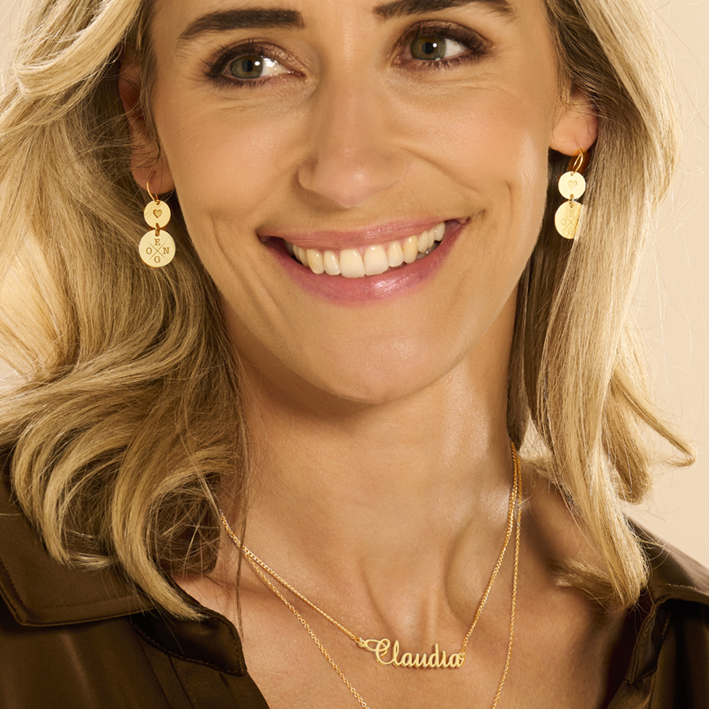 Goldene Namenskette Modell Claudia