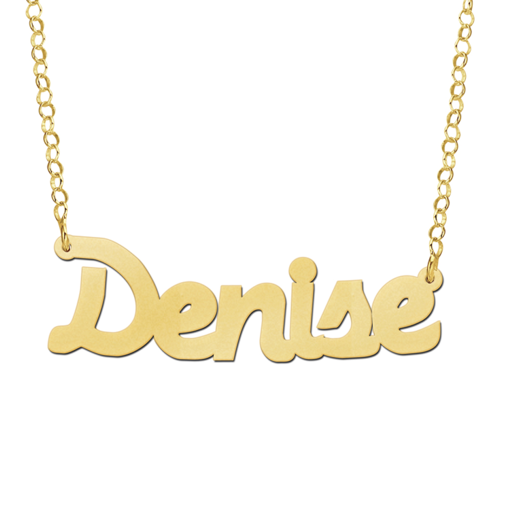Vergoldete Namenskette Modell Denise