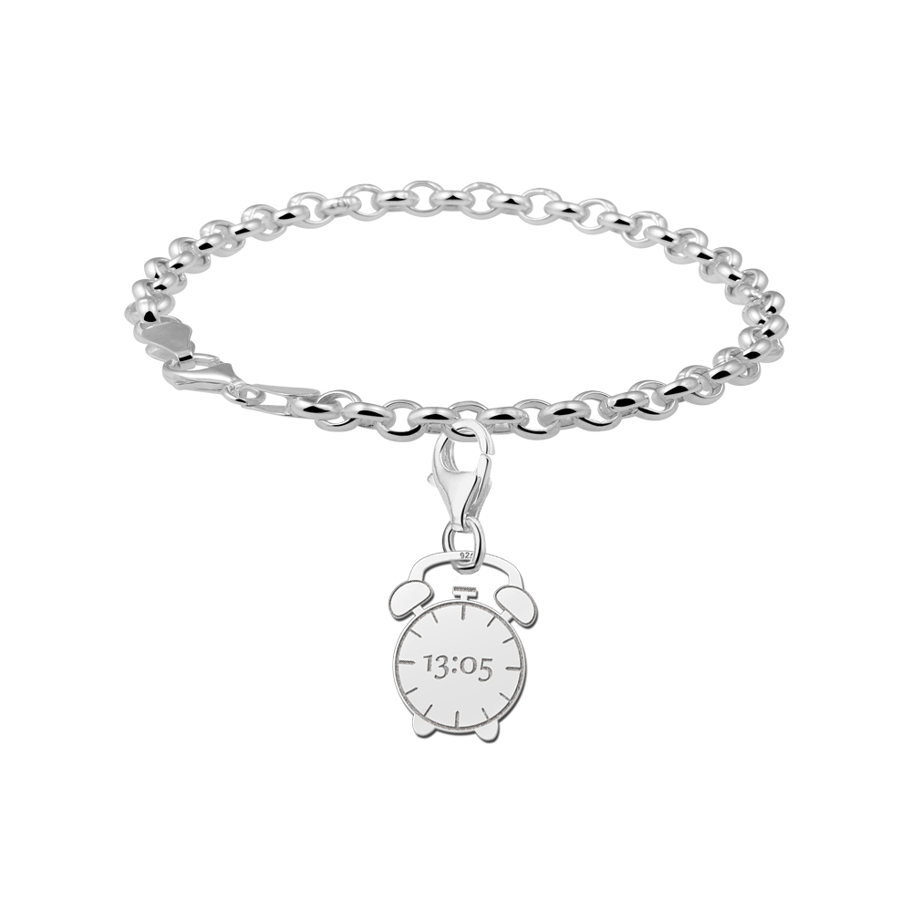 Silberner Baby Charm Uhr