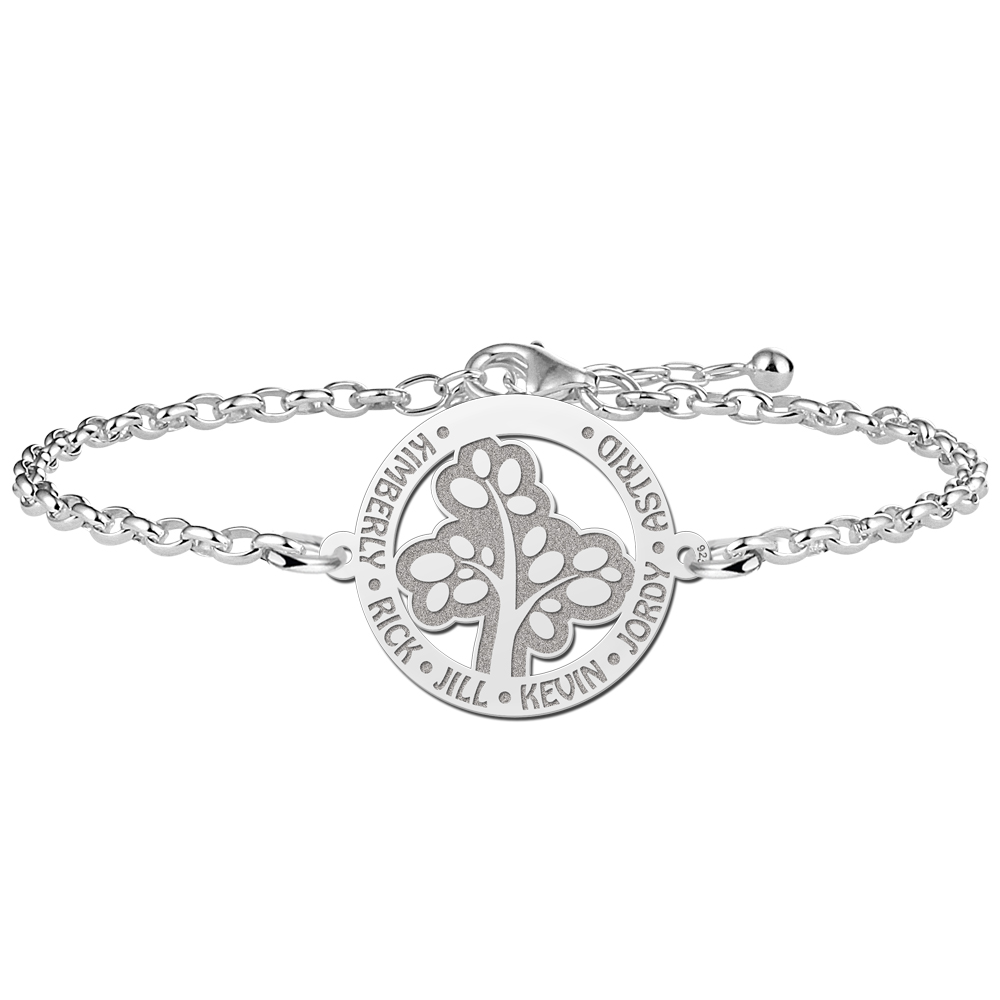 Silbernes Lebensbaum Armband