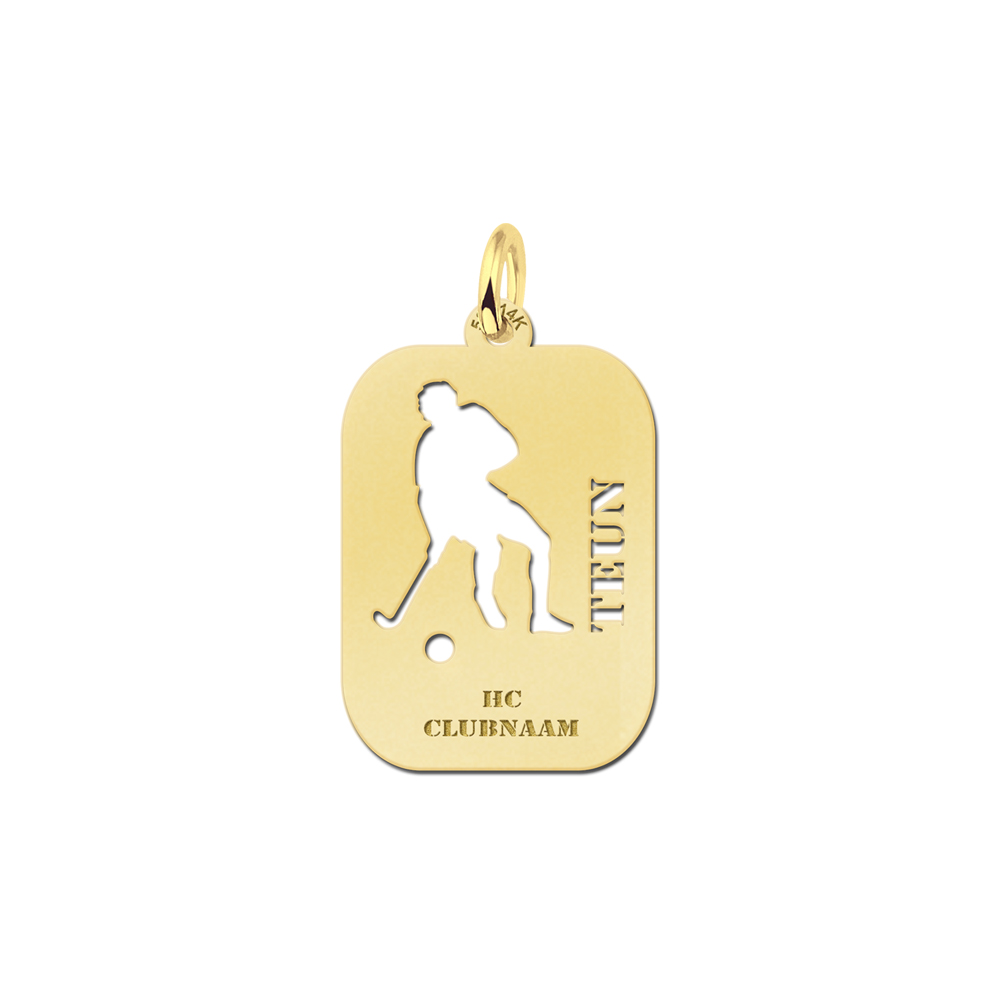 Sport Charm aus Gold - Hockey