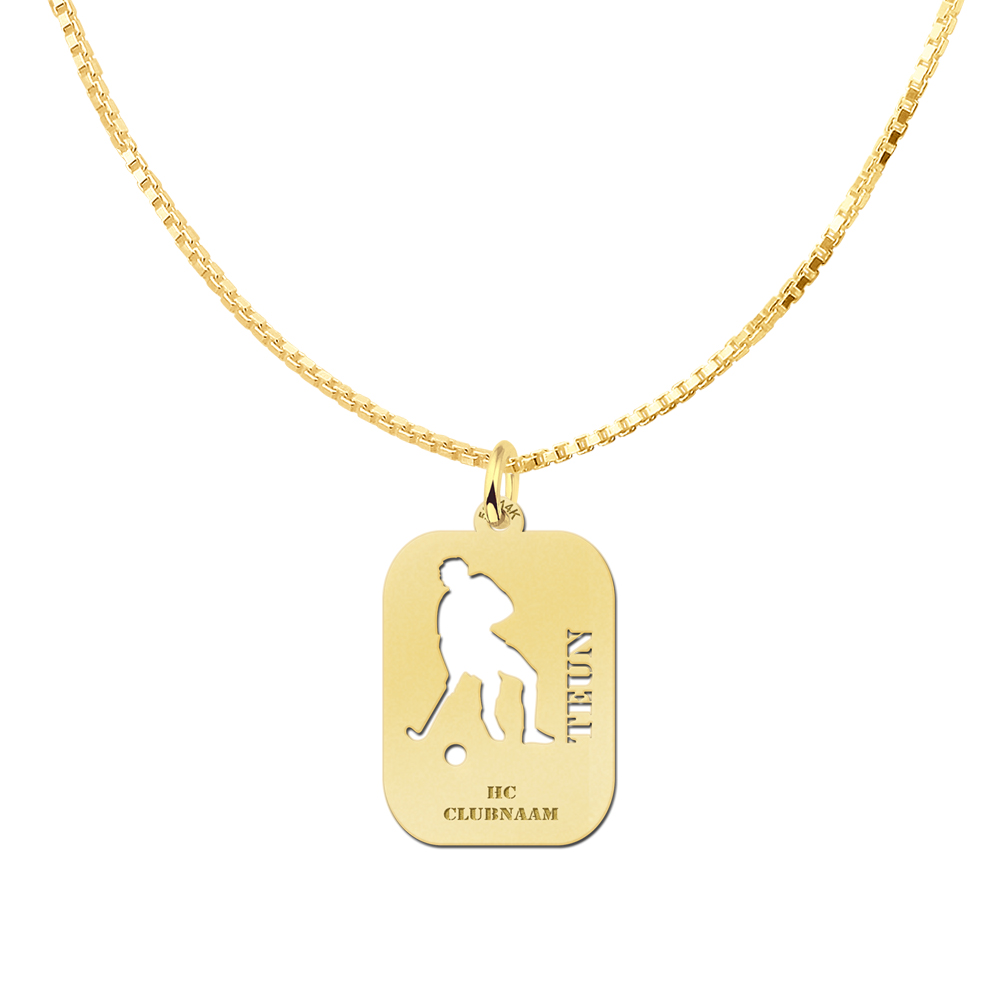 Sport Charm aus Gold - Hockey