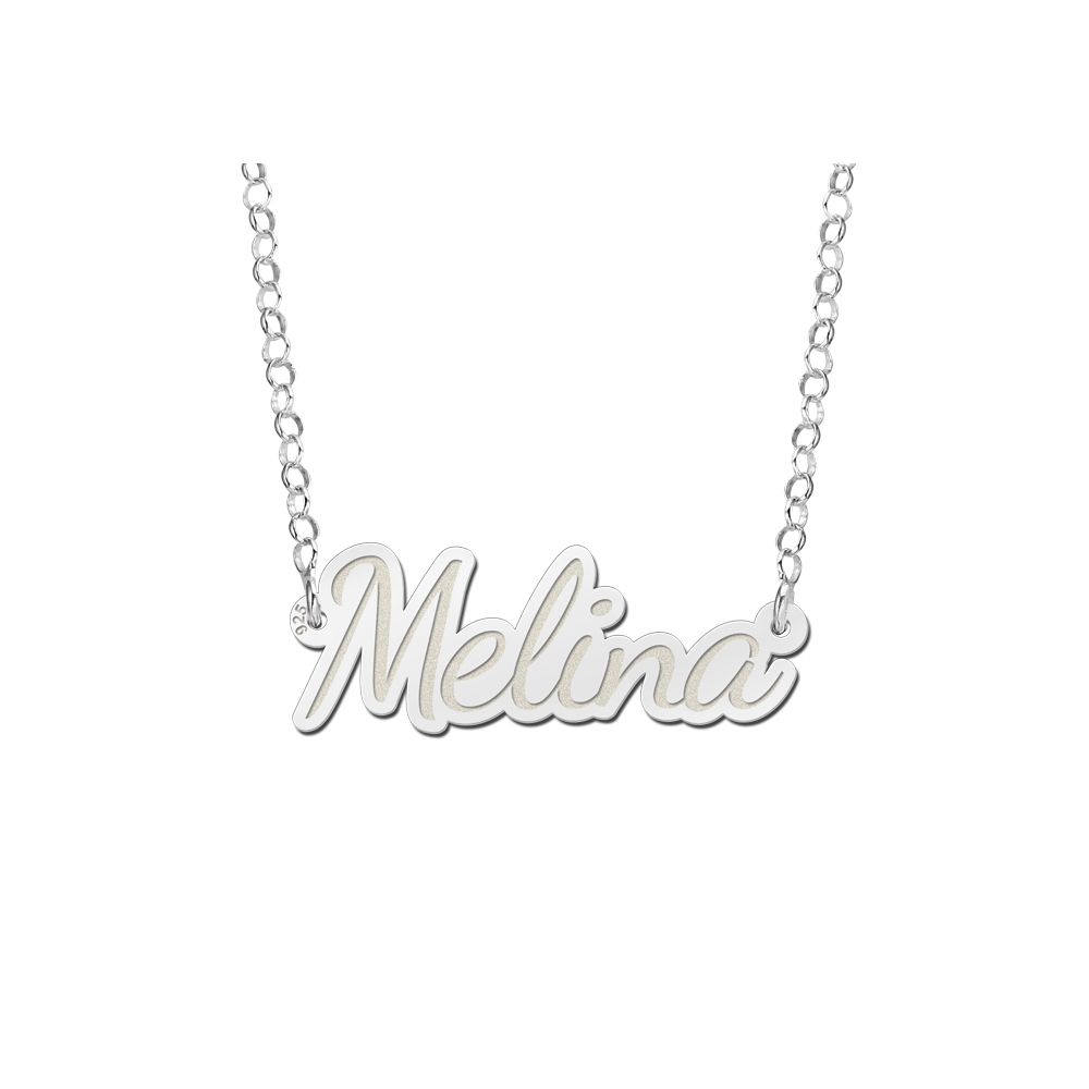 Silberne Namenskette Modell Melina