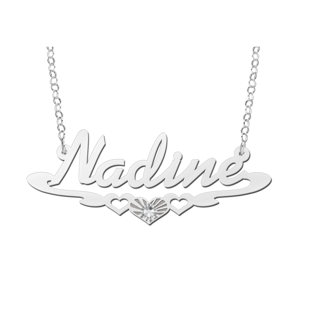 Silberne Namenskette „Nadine“