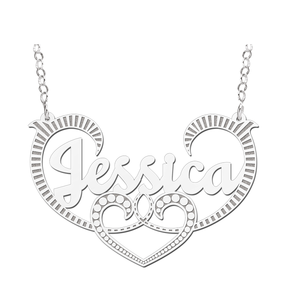 Silberne Namenskette Modell Jessica Silberne Namenskette Modell Jessica