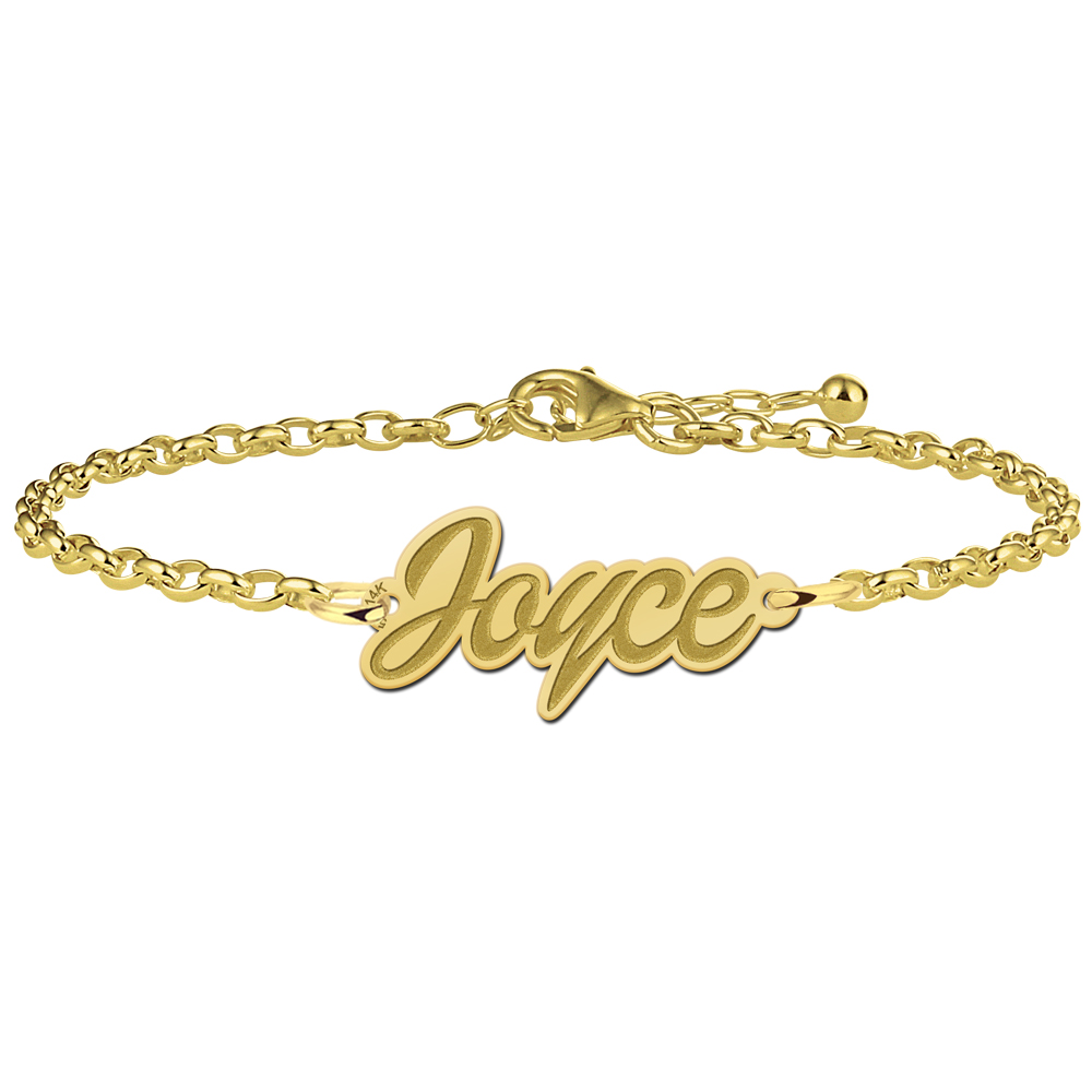 Goldenes Armband mit Namen