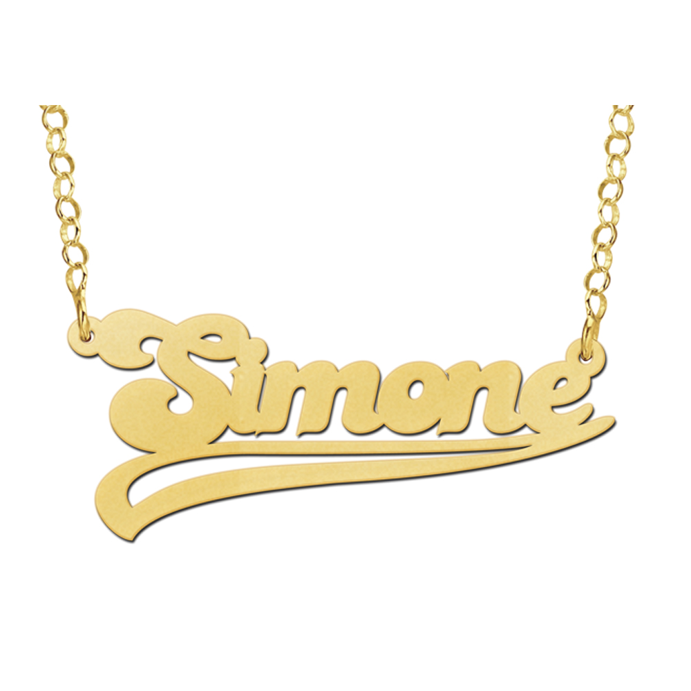 Goldene Namenskette „Simone“