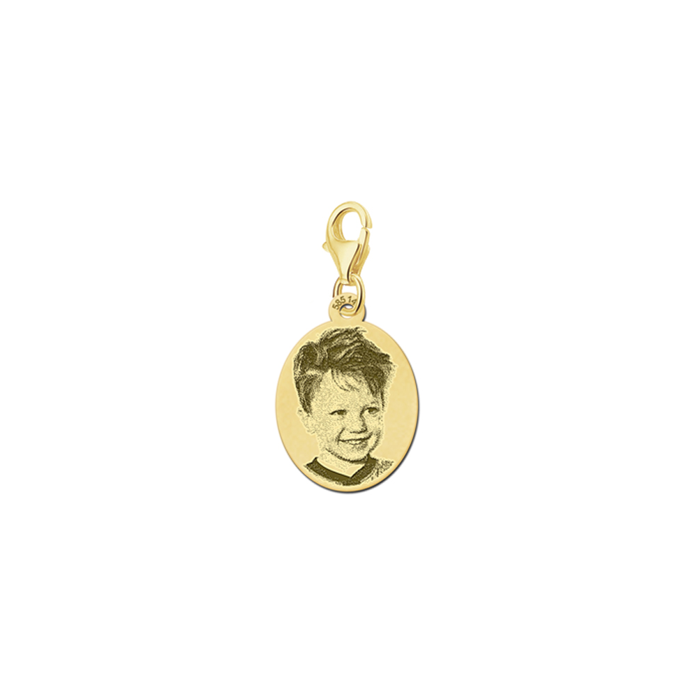 charm fotoanhänger gold