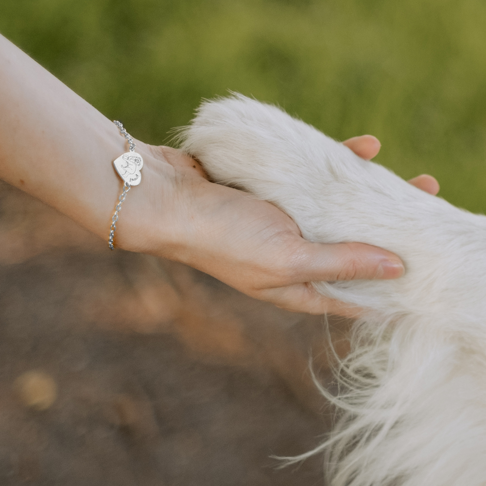 Hunde Armband Shiba Inu aus Silber