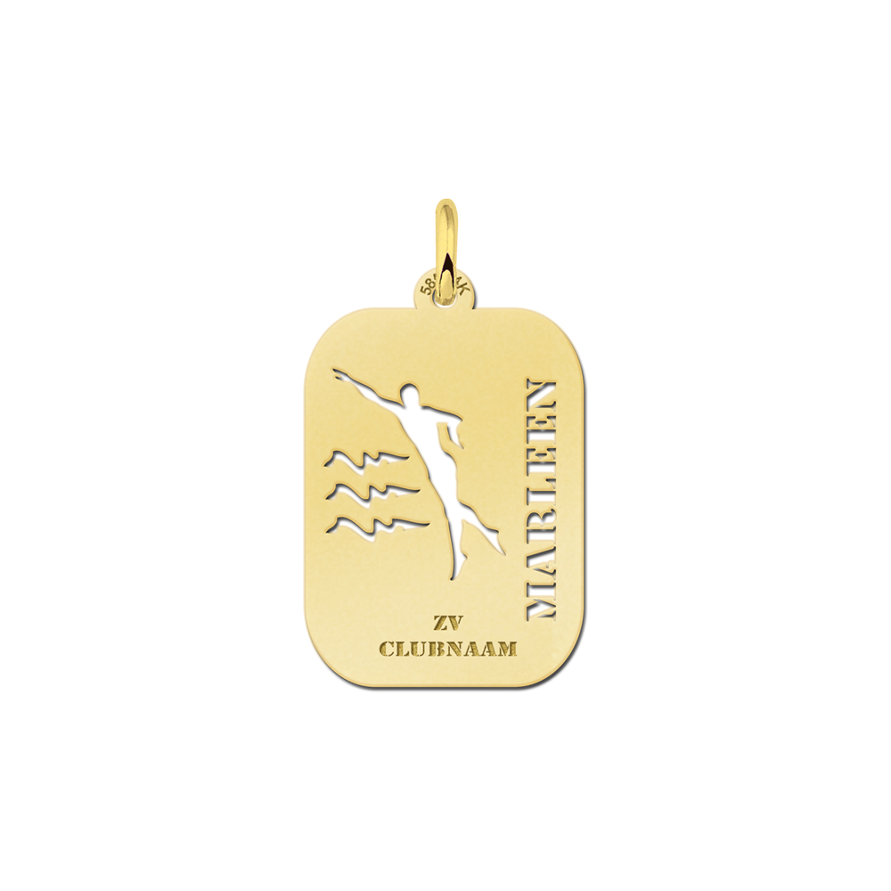 Sport Schmuck aus Gold - Schwimmen