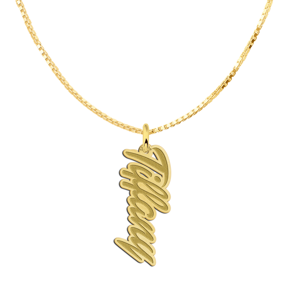Goldener Namensanhänger modell "Tiffany"
