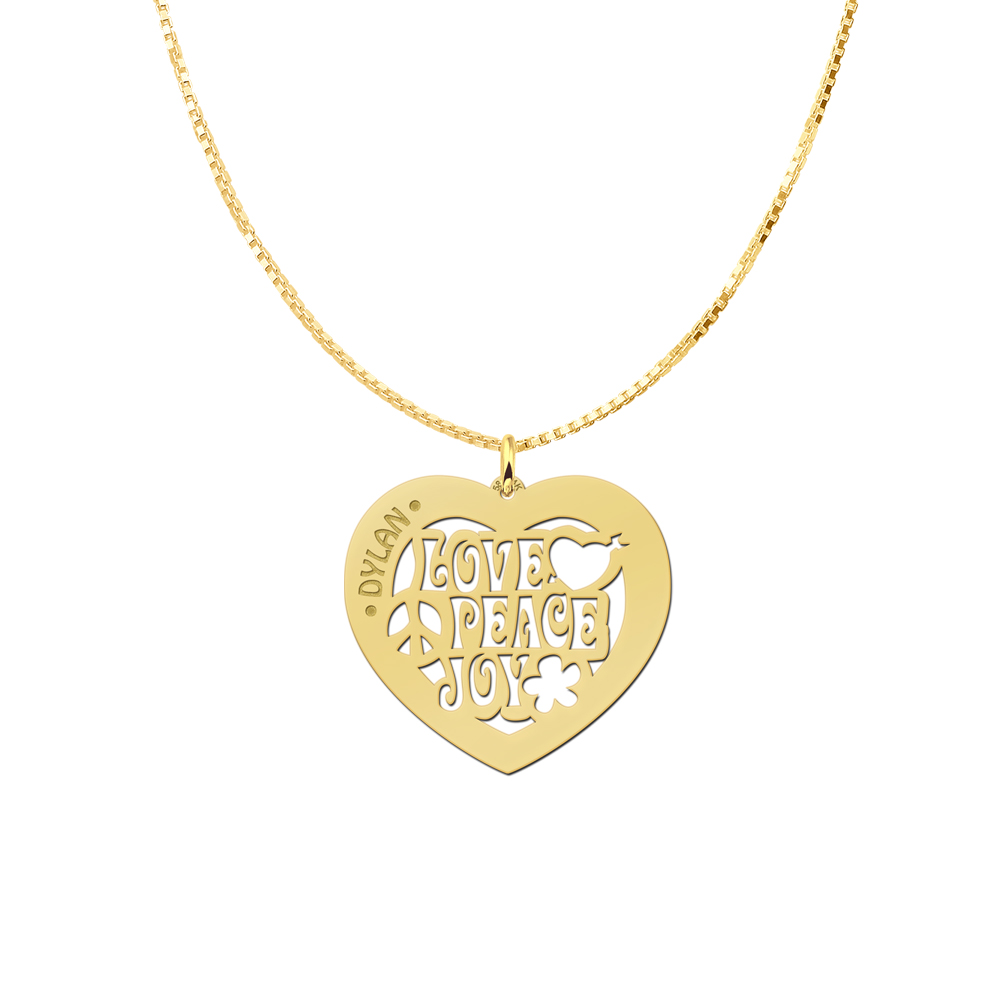Goldener Namensanhänger Herz, Love 60