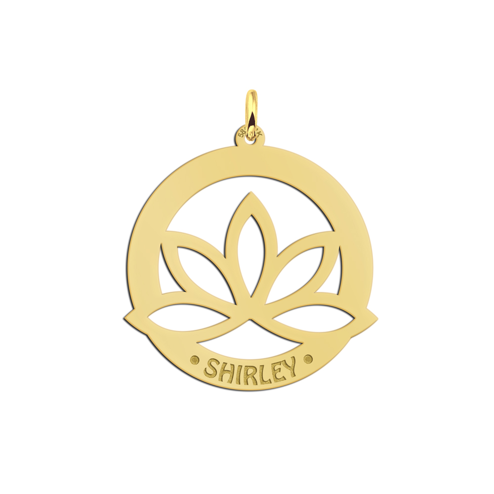 Goldener Namensanhänger Lotus