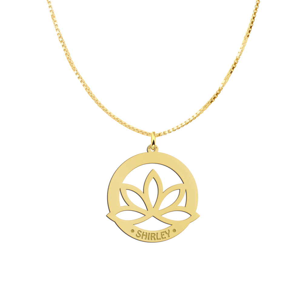 Goldener Namensanhänger Lotus