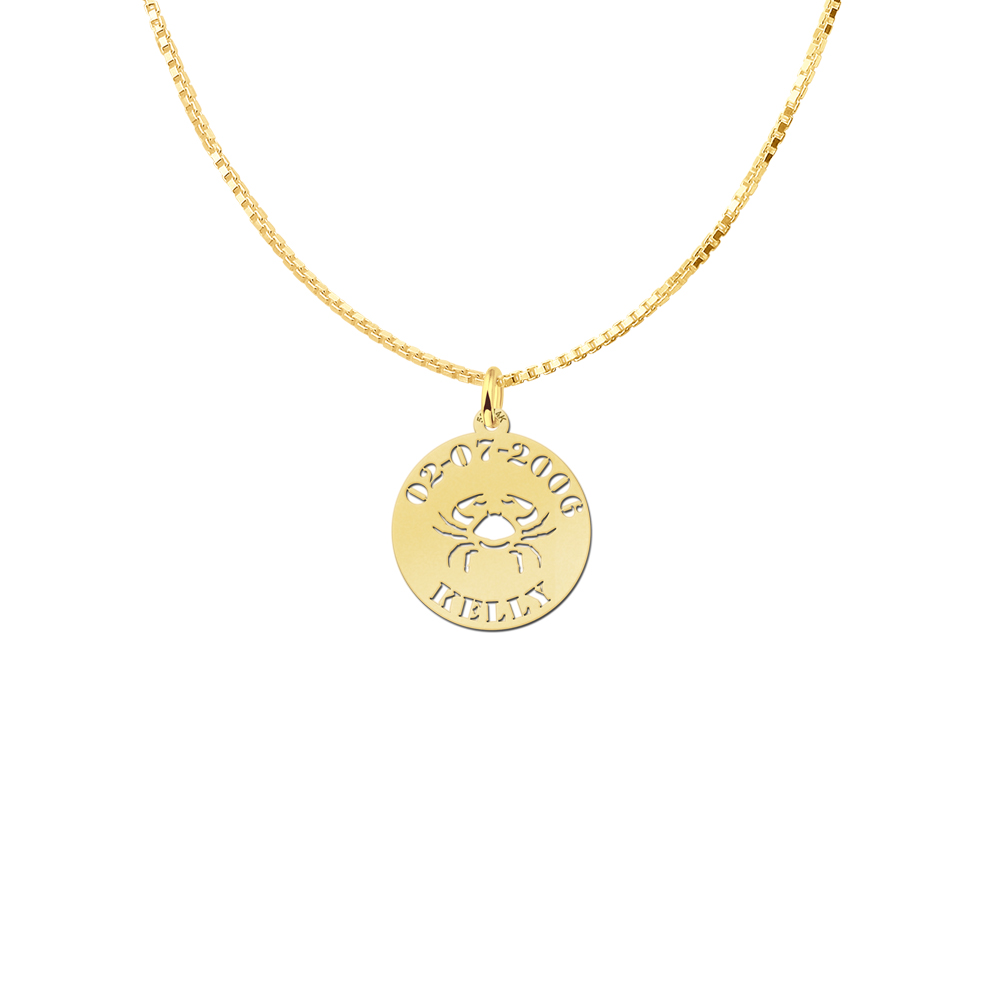 Gold Anhänger - Sternzeichen Krebs