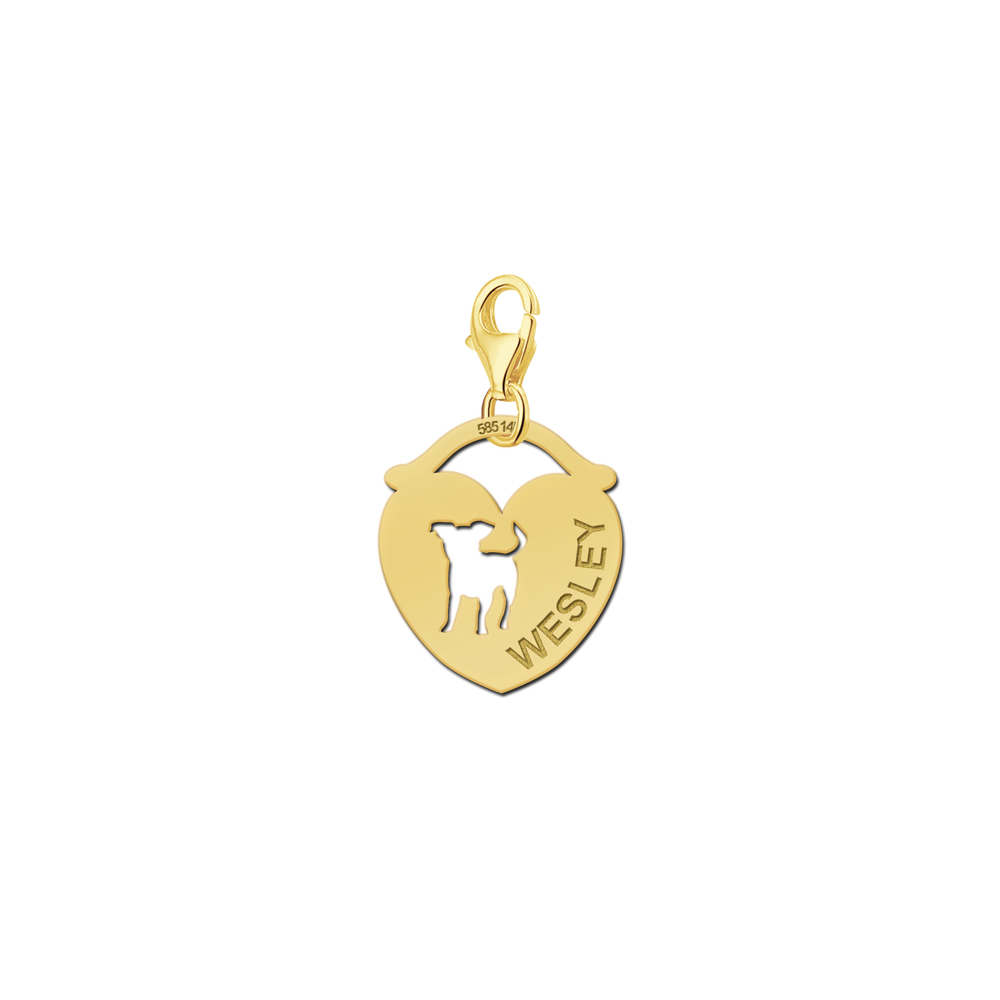 Gold Schmuck Tier Charm Anhänger - Hündchen