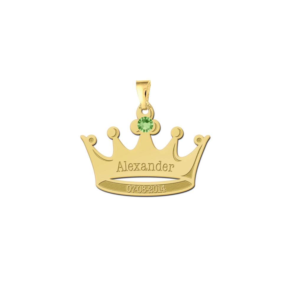 Goldene Krone mit Geburtsstein