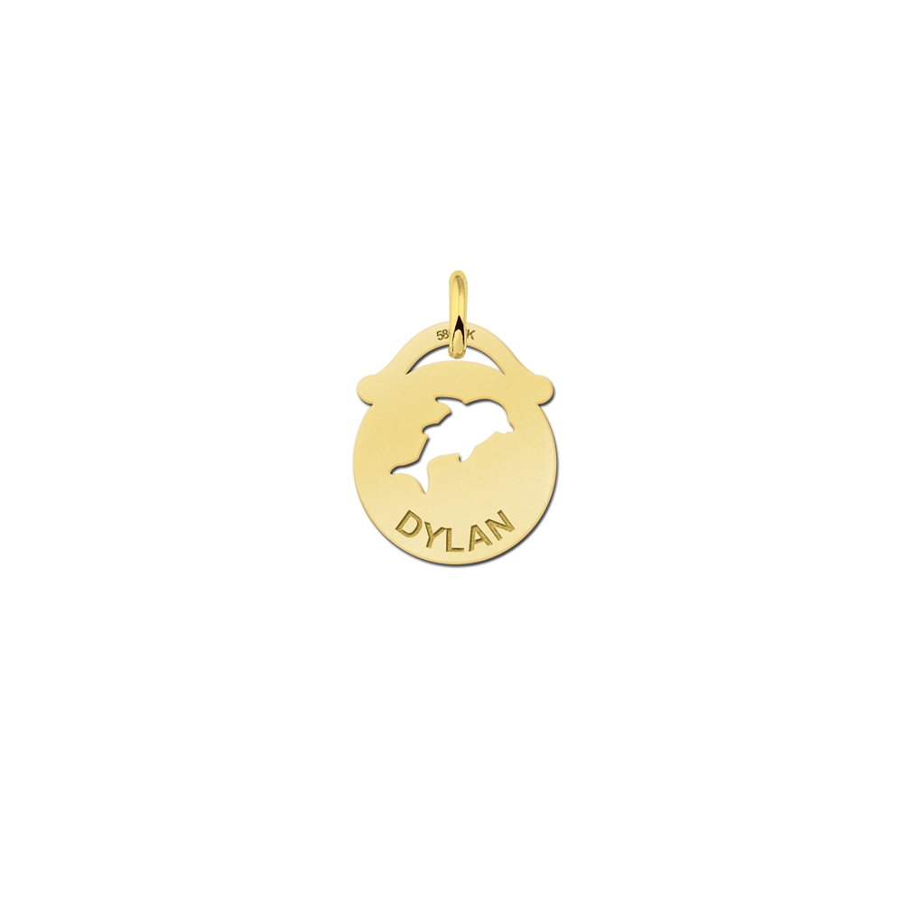 Goldener Tier Schmuck - Delfin