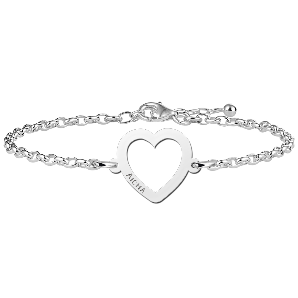 Silbernes Armband mit Herz