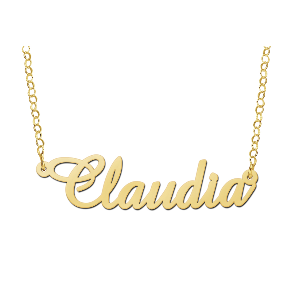 Vergoldete Namenskette Modell Claudia
