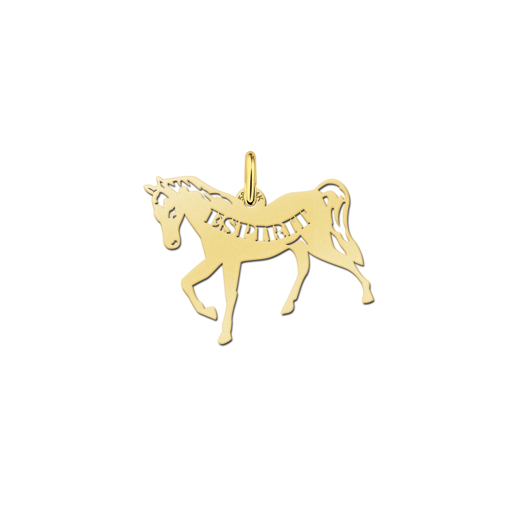 Goldener Pferde Schmuck -Pferd