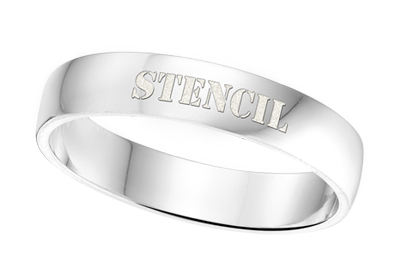 Ring mit Gravur silber gewölbt 4mm Muttertag 2018 Ring mit Gravur silber gewölbt 4mm Muttertag 2018