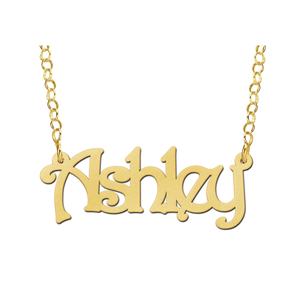 Goldene Namenskette „Ashley“