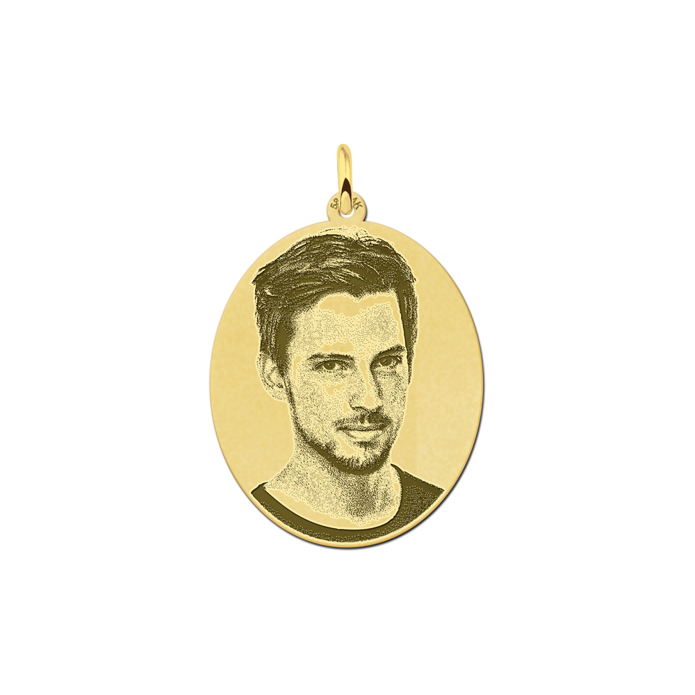 Fotogravur Anhanger Dogtag Gold