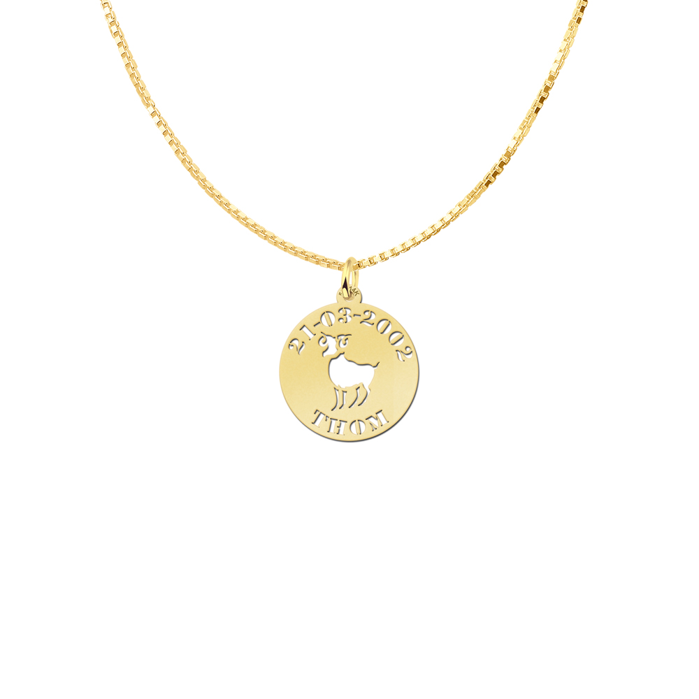 Gold Anhänger - Sternzeichen Widder