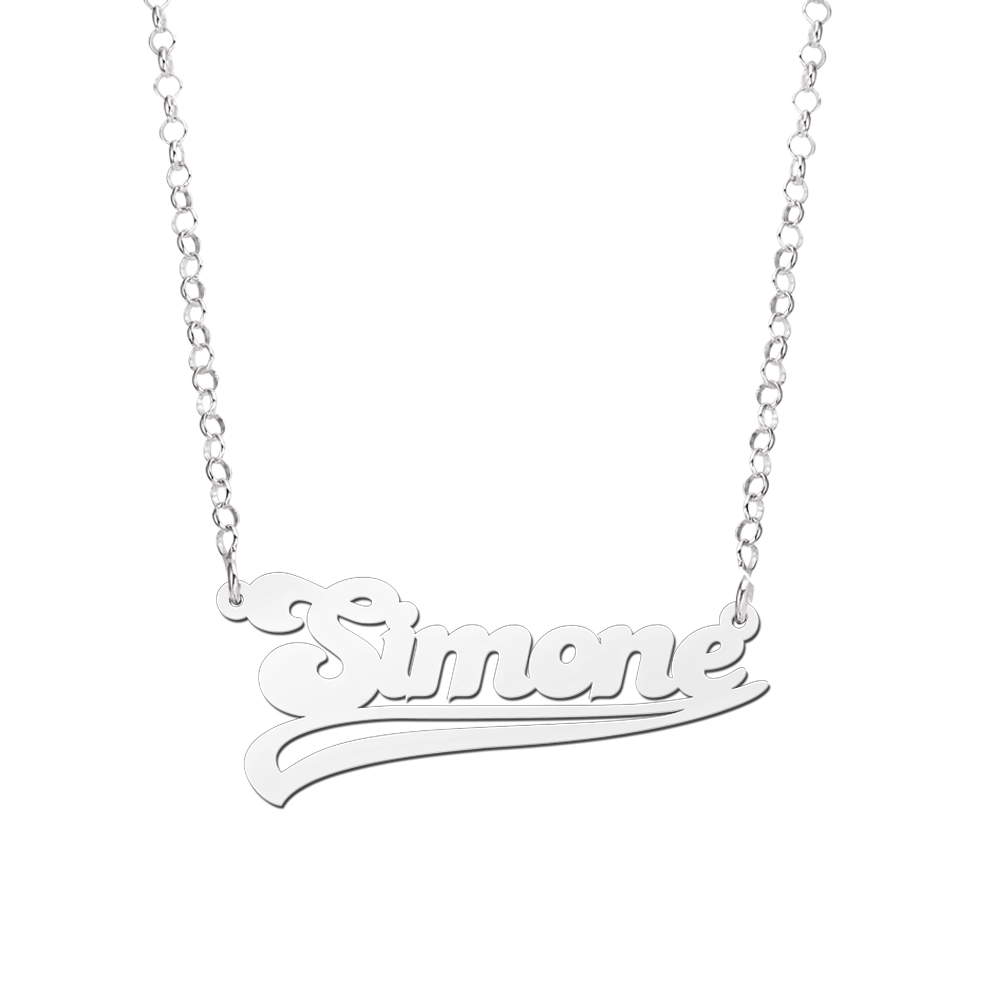 Silberne Namenskette „Simone“