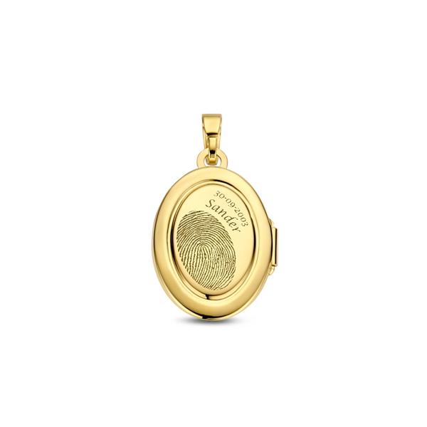 Goldenes ovales Medaillon mit Verzierungen
