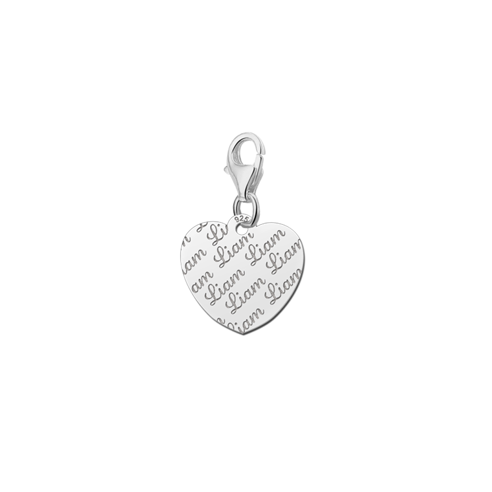 Silberner Charm Schmuck Repeat Herz