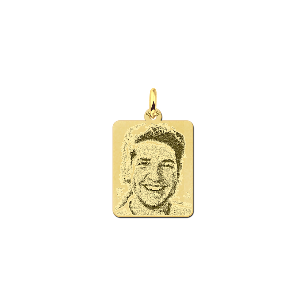 Fotoanhänger dogtag gold