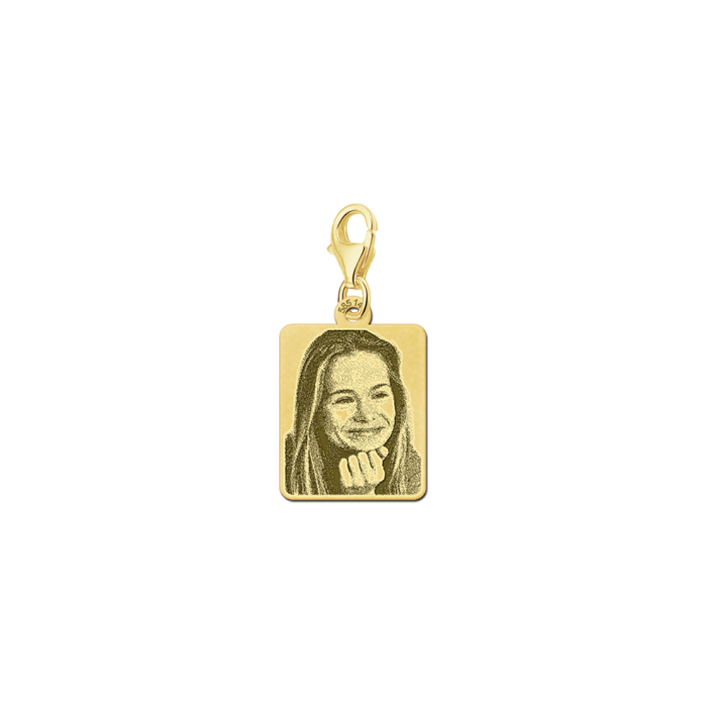foto charm dogtag gold