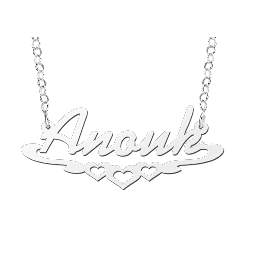 Silberne Namenskette „Anouk“