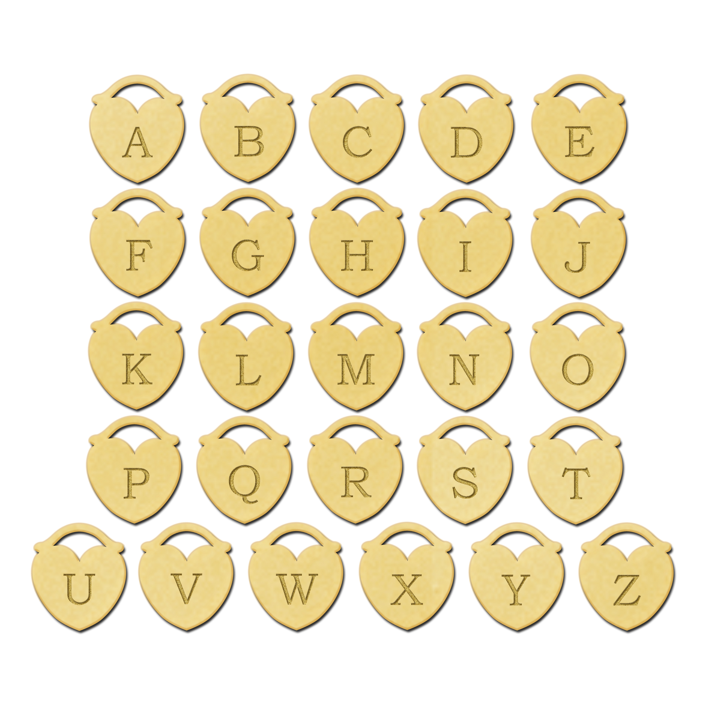 Herz Buchstabenkette aus Gold
