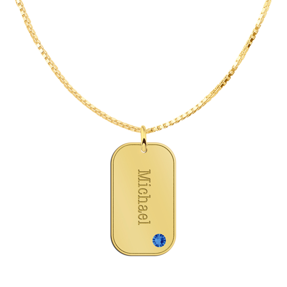 Geburtsstein Anhänger Gold mit Namen