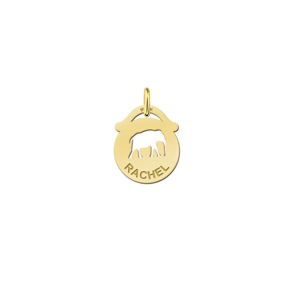 Goldener Tier Schmuck - Elefant