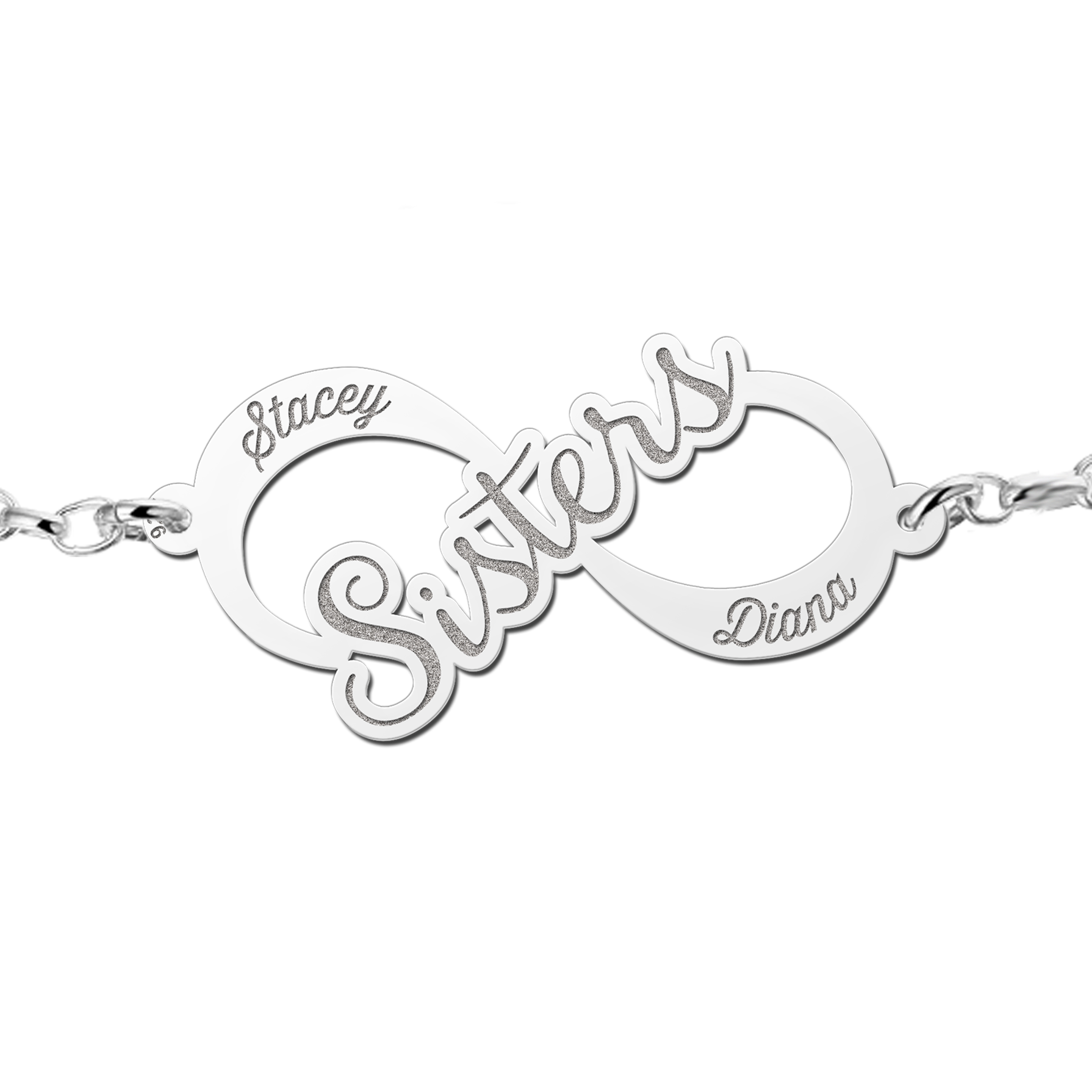 Silber Infinity Armband 'Sisters'