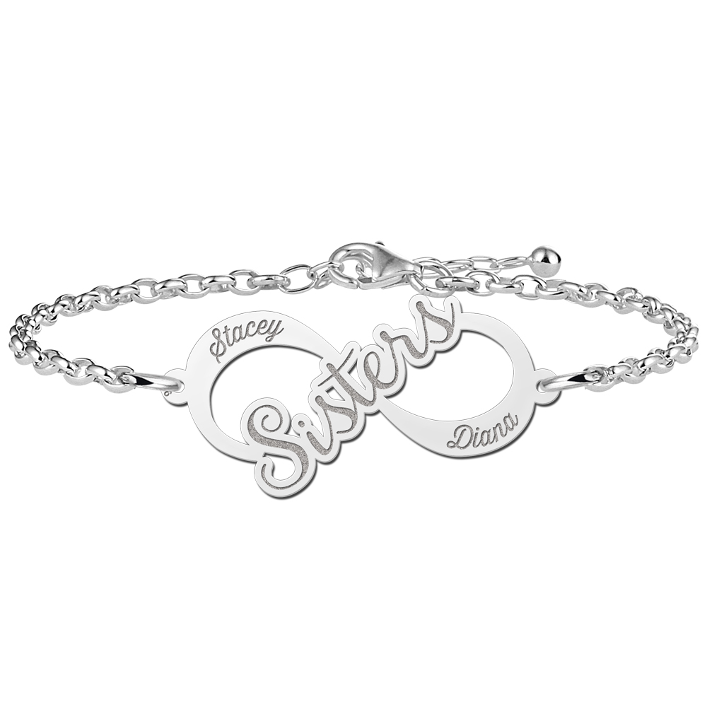 Silber Infinity Armband 'Sisters'