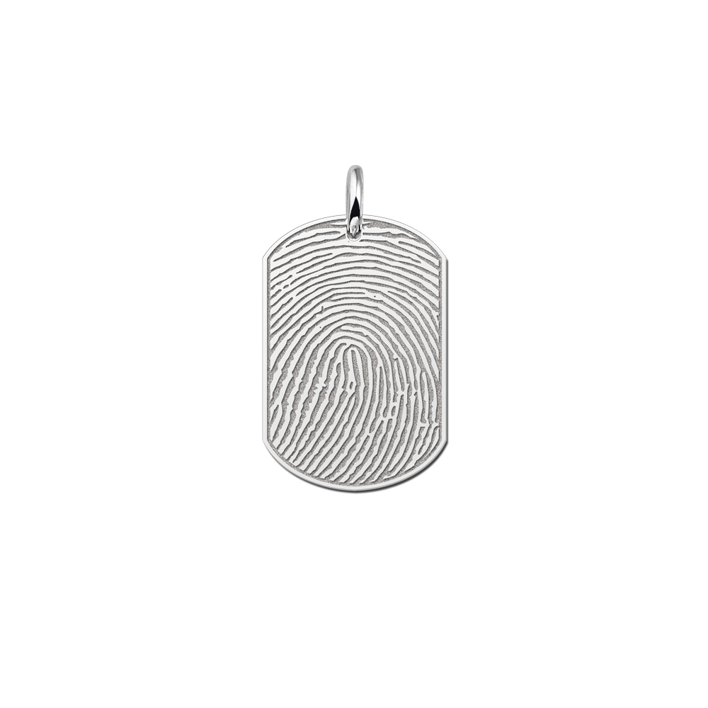 Dogtag Fingerabdruck Anhänger aus Silber