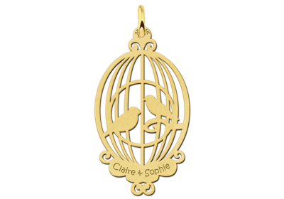 Goldener Anhänger Vogelkäfig Goldener Anhänger Vogelkäfig