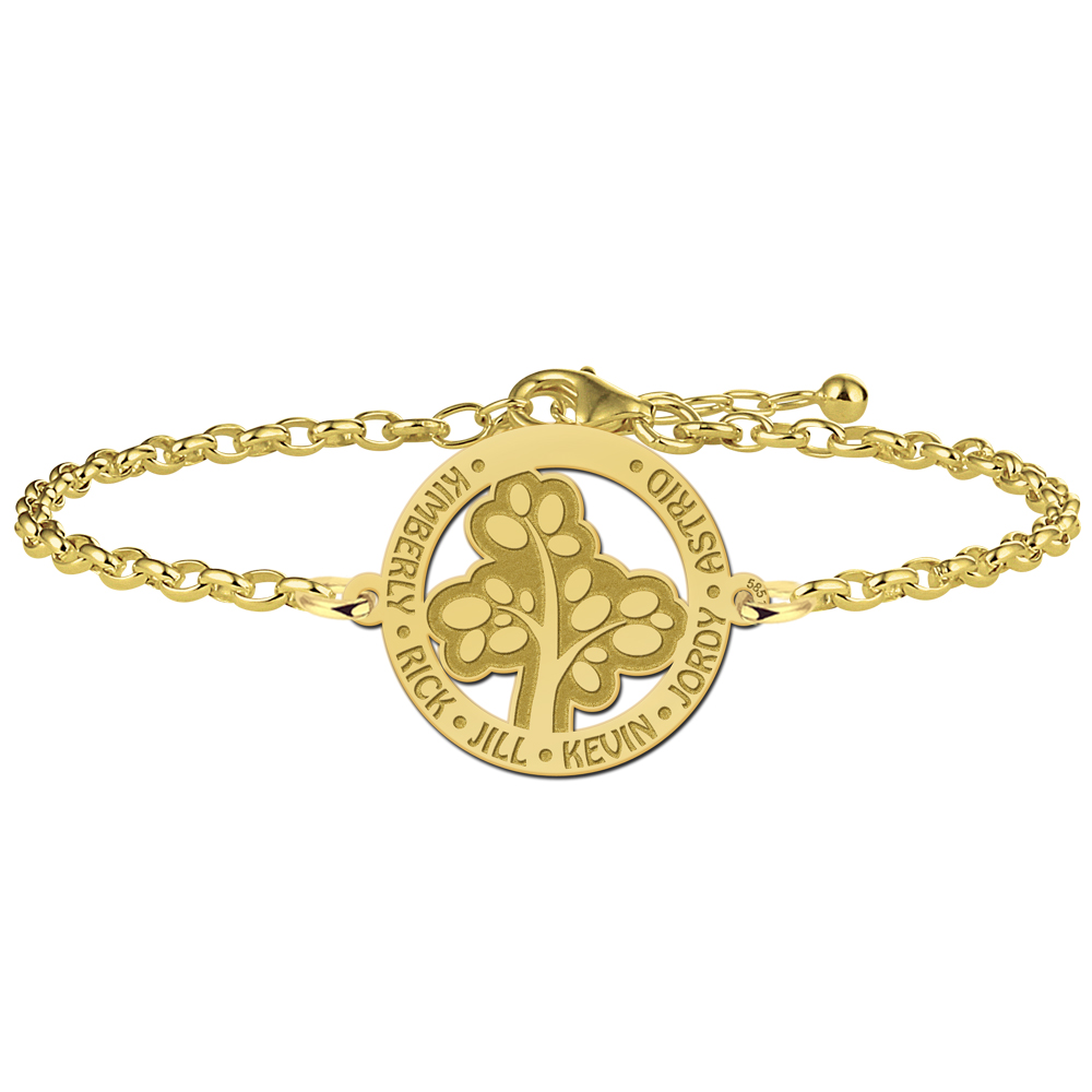 Goldenes Lebensbaum Armband