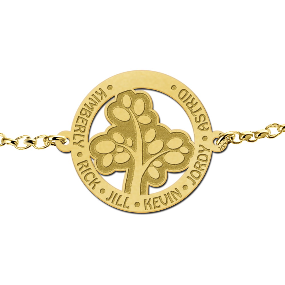 Goldenes Lebensbaum Armband