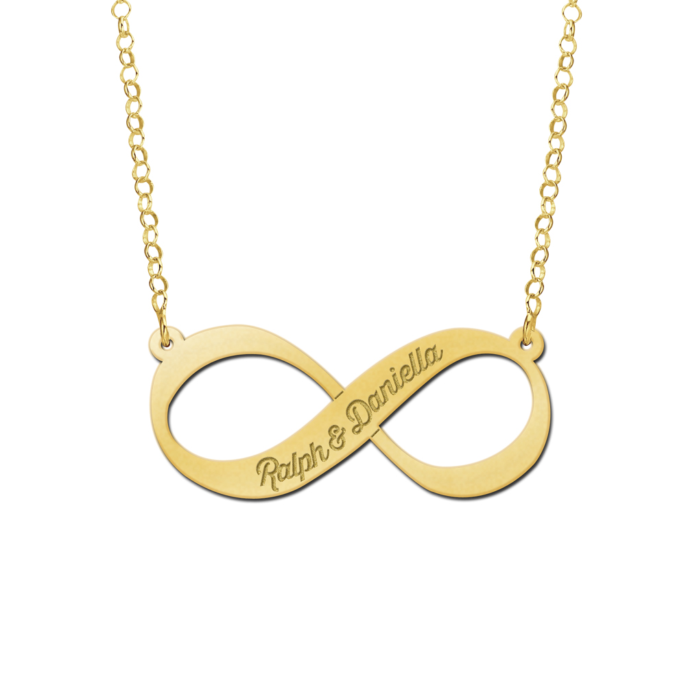 Goldene Infinity-Kette mit Namen