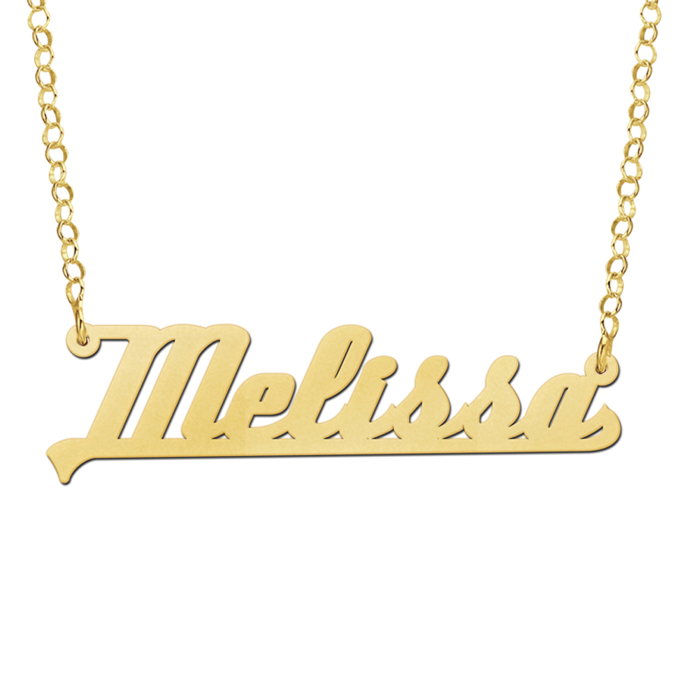 Vergoldete Namenskette Modell Melissa